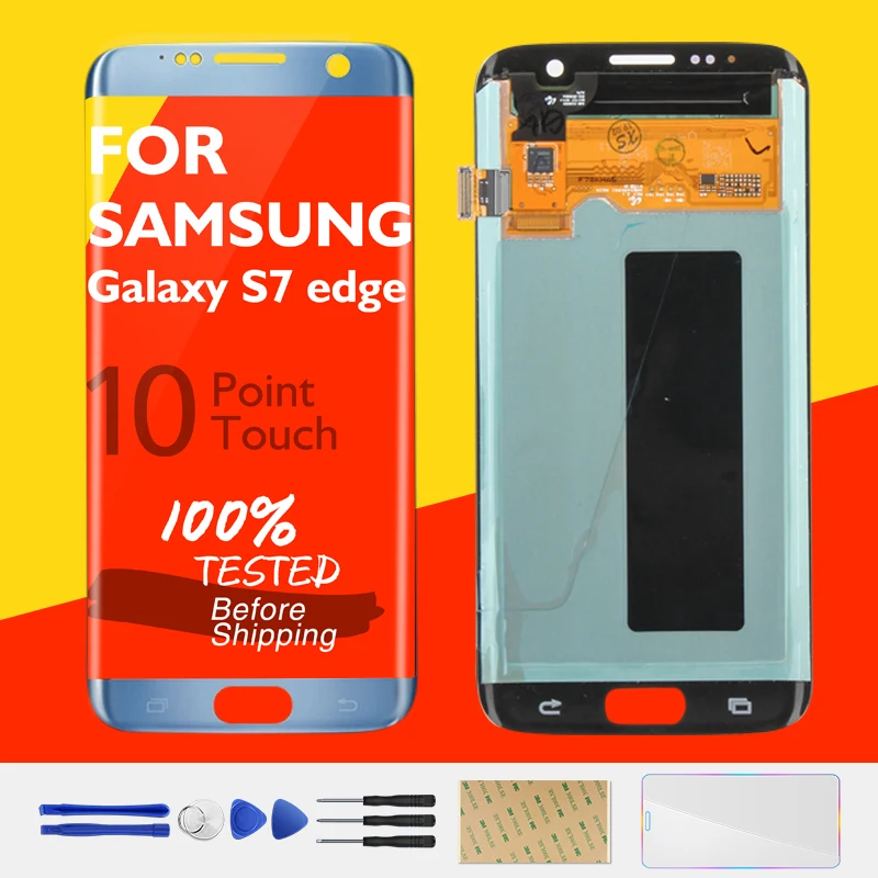 Оригинальный ЖК-дисплей для Samsung Galaxy S7 Edge G935 дигитайзер ЖК-дисплея замена ремонт