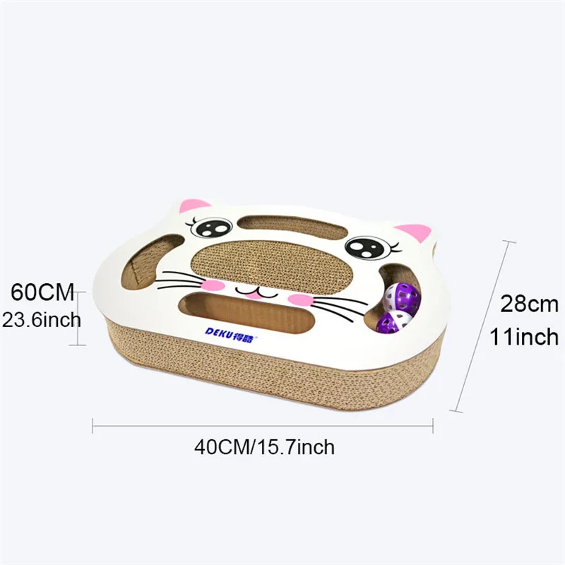 Cat Toys Pet Indoor Wooden Lovely Ear Shape Cat Hunting Toy Interactive 3/5-holed  Scratch  Cats Play Toy pet products