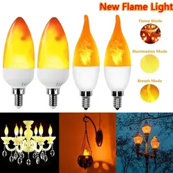 E14 светодиодный огонь Свет кукурузы лампы с эффектом пламени лампа модные креативные вечерние дома