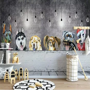 

Cute animal children's room background wall professional production mural wholesale wallpaper custom poster photo wall