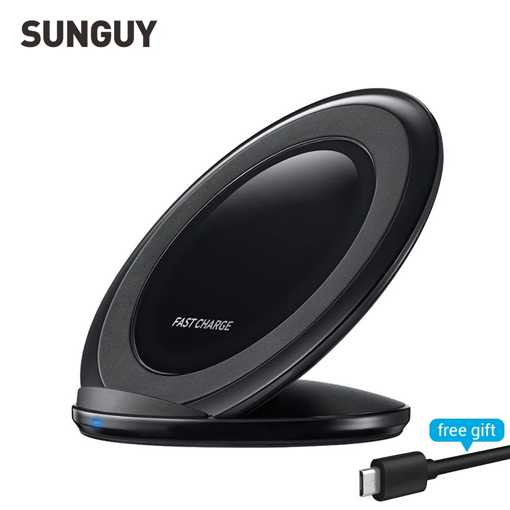 imágenes para SUNGUY Qi Wireless Pad Cargador para Samsung Galaxy S6 S7 S8 Teléfono borde de Carga Rápida 2.0 Wireless Adaptador de Carga Rápida soporte imágenes para SUNGUY Qi Wireless Pad Cargador para Samsung Galaxy S6 S7 S8 Teléfono borde de Carga Rápida 2.0 Wireless Adaptador de Carga Rápida soporte
