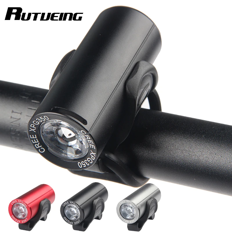 Sale Bicycle Lights Frame Handlebar USB Rechargeable 350 Lumen LED Light Waterproof Bike Flashlight Built-in Battery Cycling Light 0