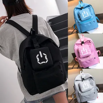 

fashion backpack New Fashion Backpack Fashion Women's Outdoor Simple Canvas Zipper Contrast Color Backpack Travel Bag#78