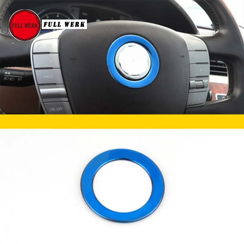 

SS Car Styling Steering Wheel Center Emblem Decoration Circle Ring Sticker Cover for VW Phaeton Interior Mouldings Accessories