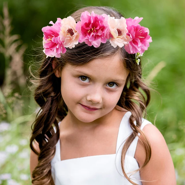 Flower Headband Head Band Floral Head Wreath Headpiece Girls Hair