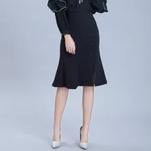 Для девочек тонкая короткая годе, юбка-рыбка средней длины юбка-годэ для школы женские летнее милое весеннее-летнее платье, юбка с эластичной резинкой, для путешествий, юбка офисная с металлической кнопкой