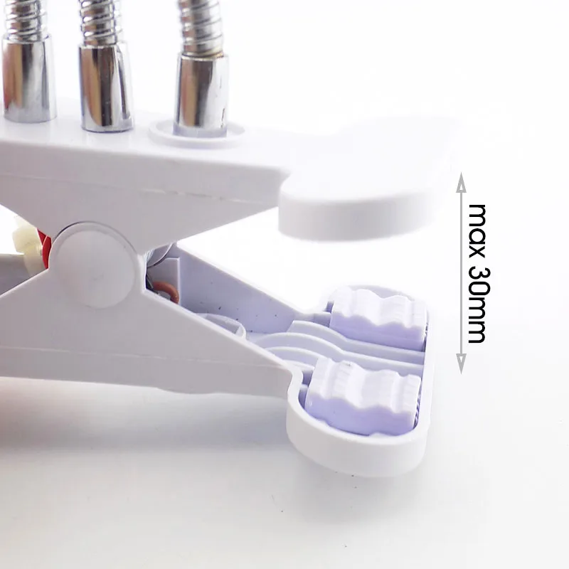 Kaufen E27 Buchse 3 Kopf Flexible Licht Clip Mit Auf Off Schalter Lampe Halter Für Schreibtisch Licht GEFÜHRTE Anlage Wachsen lampen Basis EU Us stecker