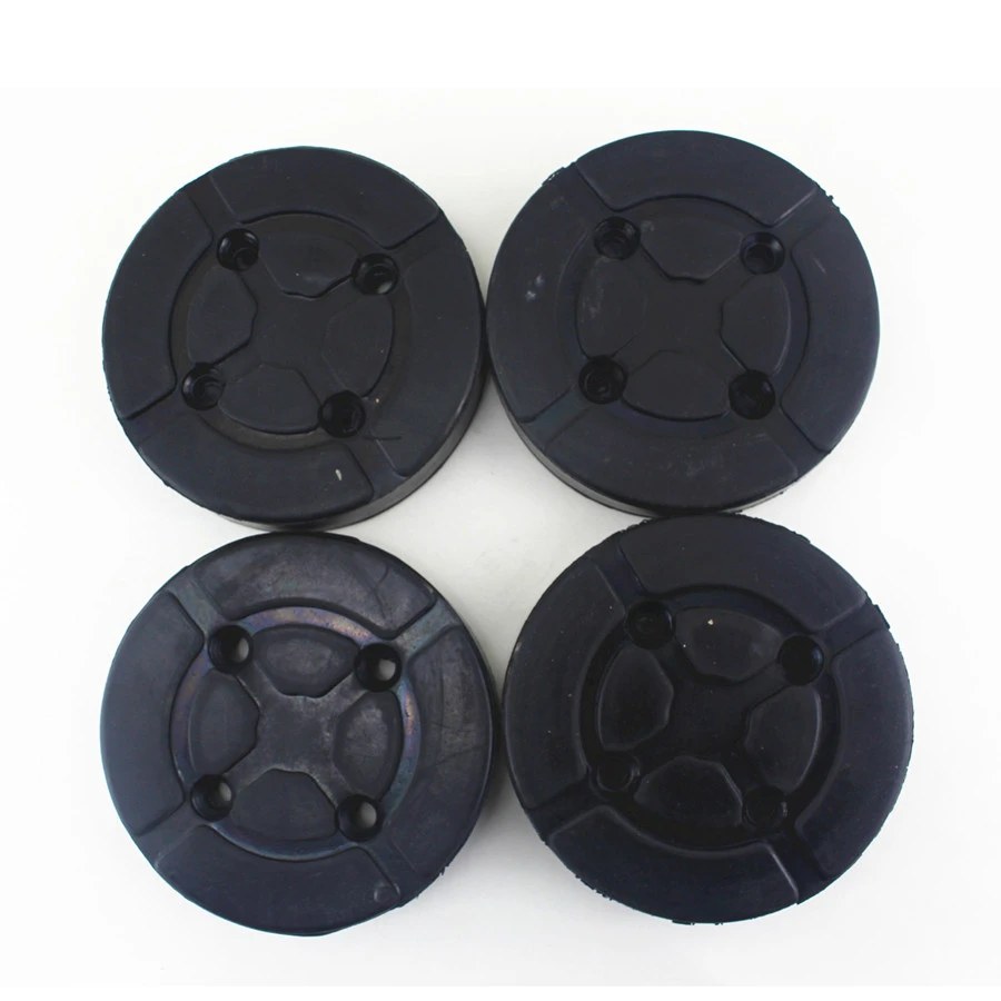 Universal 4 Pcs Black Rubber Round Shape Thick & Durable Arm Pads For Car Lift 