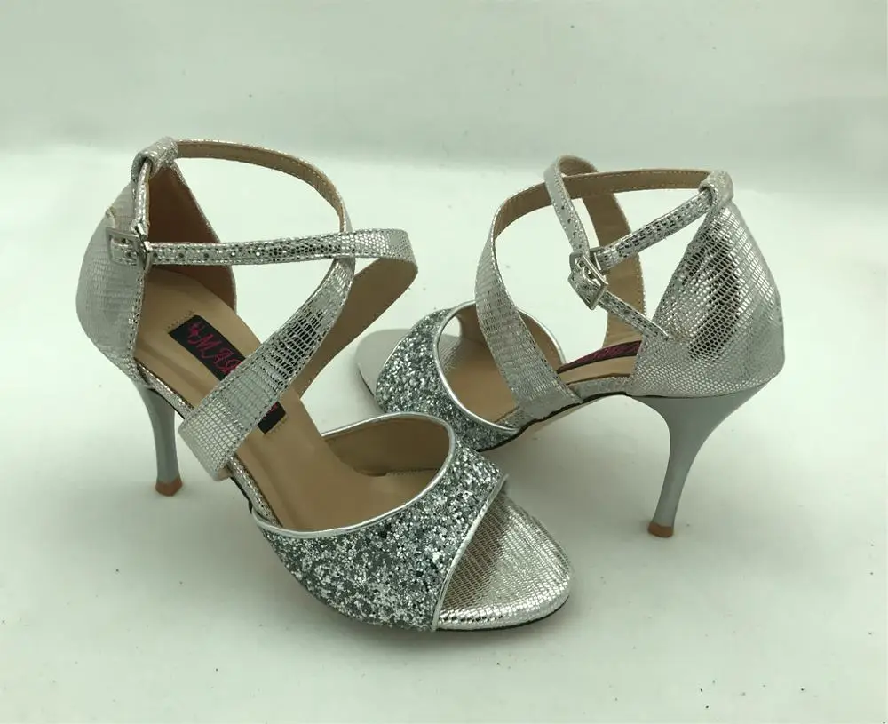 Comfortable and Fashional Argentina Tango Dance Shoes  Party Shoes Wedding Shoes  leather outsole T62100SLG  in 9cm heel