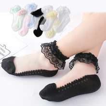 Новые летние детские сетчатые Носки для маленьких девочек модные короткие кружевные носки с рюшами и рюшами Дышащие носки принцессы для маленьких девочек