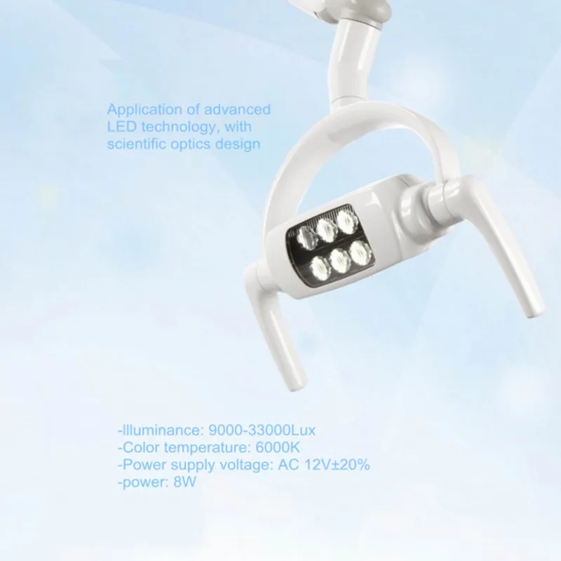  Dentistry LED Lamp Shadowless 6 Bulbs Oral Light for Dental Unit With Sensor Manual Switch - 33026590453