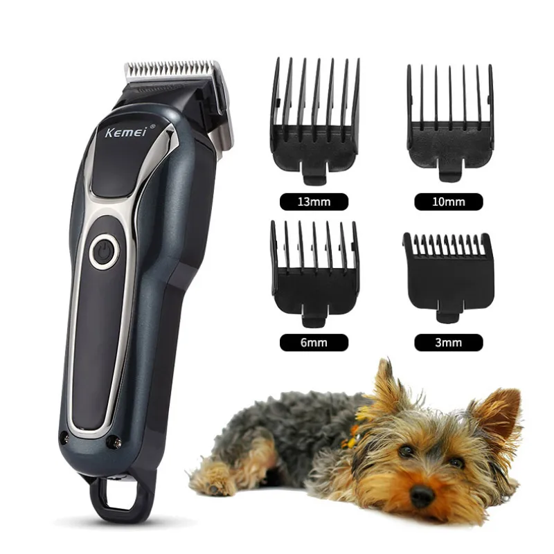 Kemei машинка для стрижки волос перезаряжаемая профессиональная машинка для стрижки собак триммер Мощный резак для кошек машинка для стрижки волос европейская вилка 43D