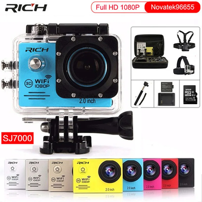 Action Camera Gopro Hero 4 Stlye Full HD 1080P 30FPS Novatek96655 Wifi Waterproof 30m Diving Outdoor