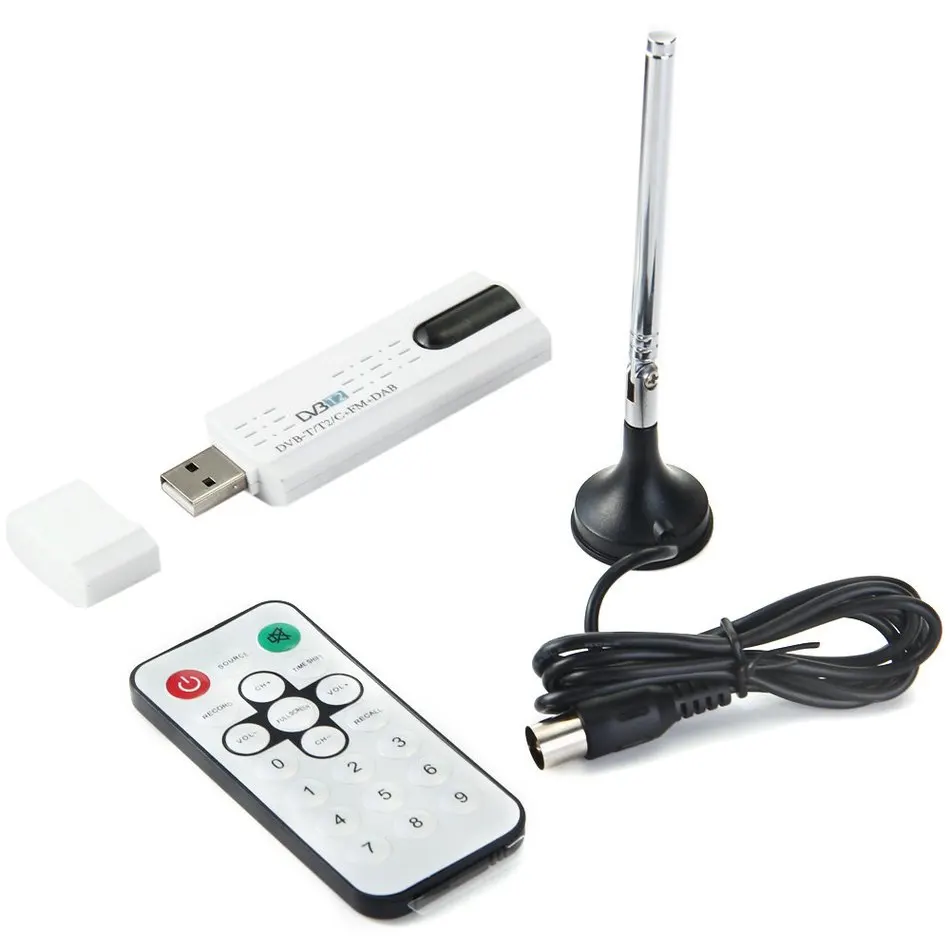 Цифровой ТВ тюнер DVB T с антенной спутниковый ресивер HD TV и приемник T/T2/C для ПК DVBT