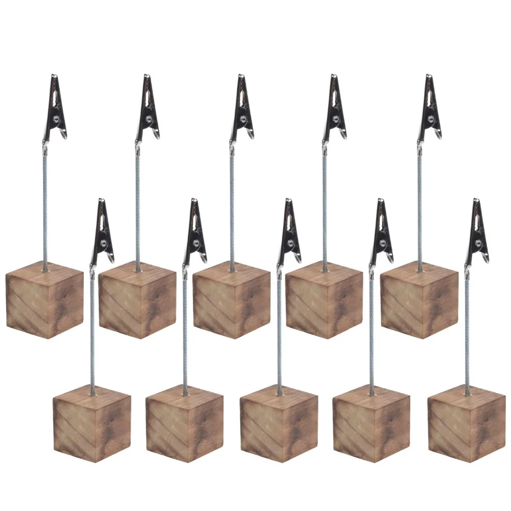XRHYY 10 Pcs Lightweight Cube Base Memo Clips Holder with Alligator