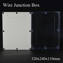 IP65 320x240x110 мм прозрачная крышка ABS прозрачная пластиковая электронная проектная водопроводная распределительная коробка для проводов герметичный корпус Чехол