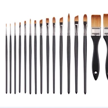 2284 синтетические волосы деревянной ручкой 16 шт./компл. акриловую продукцию высокого качества и набор кистей для масляных красок