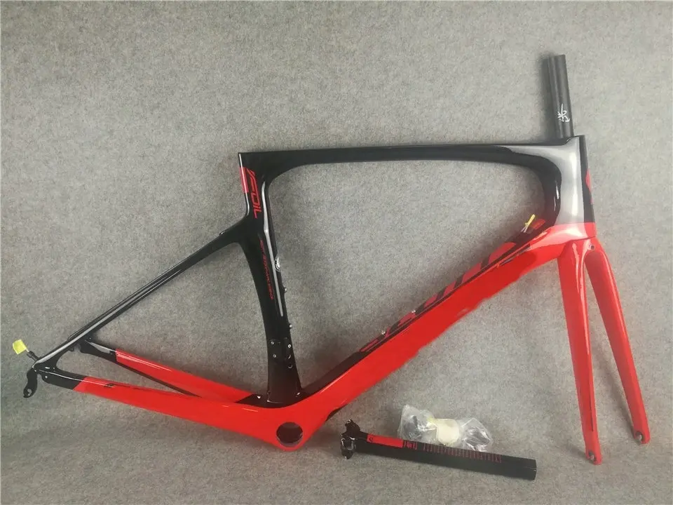 Фольга карбоновая велосипедная Рама Черный Красный Полный карбоновый дорожный велосипед рама PF30 di2 и механический