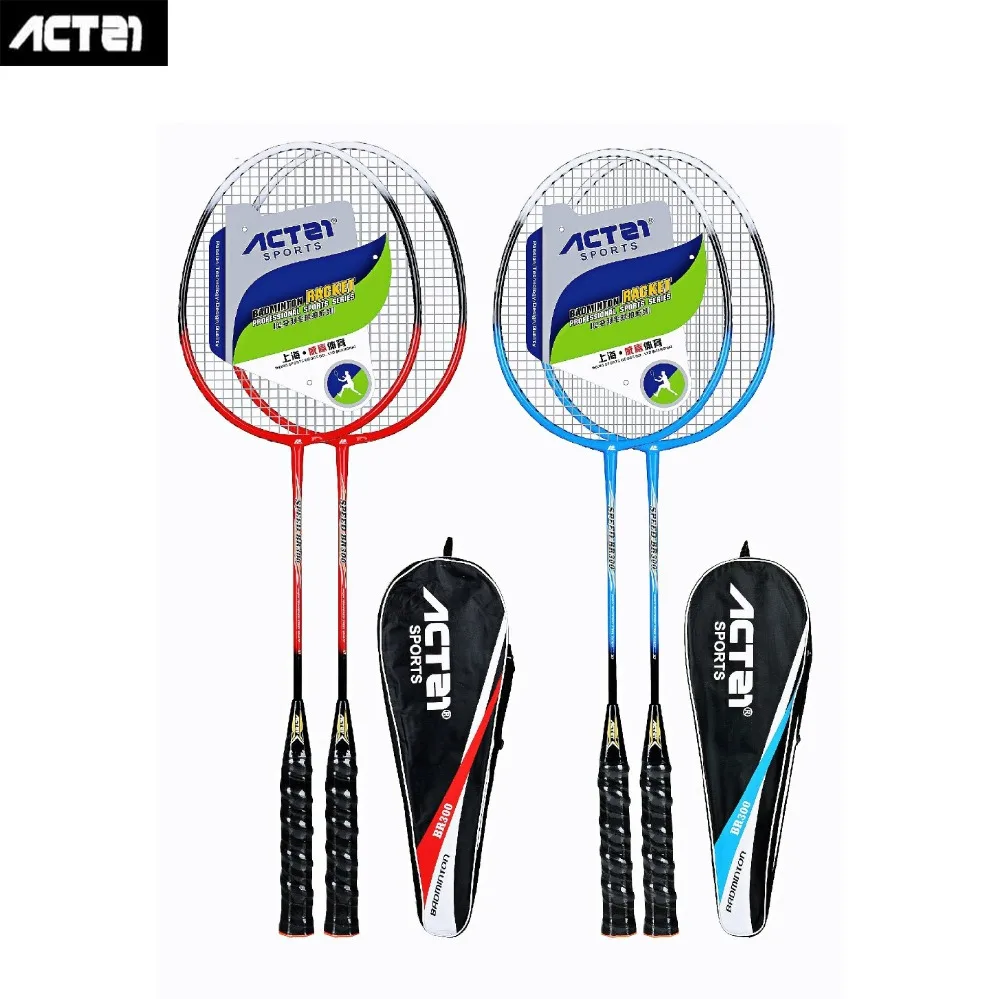 

ACTEI BR300 Badminton Racket With Strings And Overgrip High Rebound Light Weight Adults Badminton Racquet 1 Pair With Bag