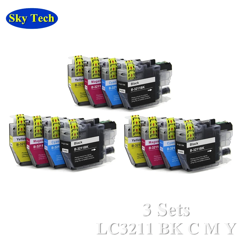 

[ 12 Pcs ] Compatible Ink cartridge For LC3211 LC3213 , For Brother J772DW J774DW J890DW J895DW J491DW etc