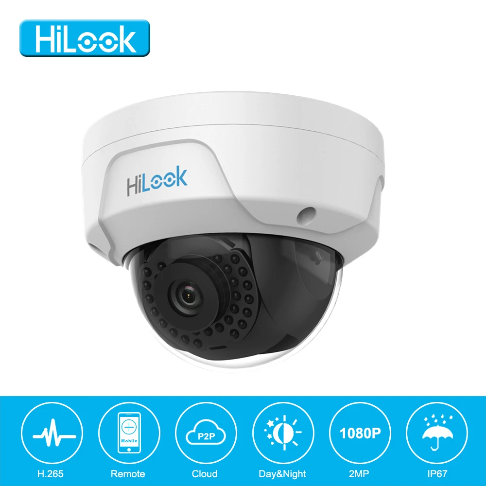 

Hikvision 2MP Waterproof Security Camera Onvif IPC-D120H 2MP CMOS Full-HD Outdoor/Indoor Dome CCTV Camera Night Version H.265
