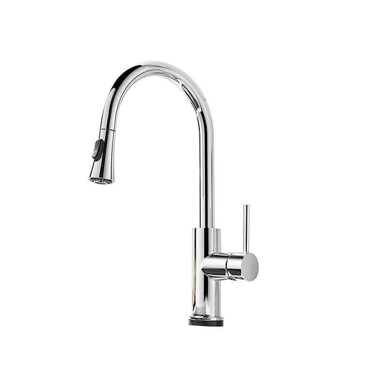 Touch Sense Control Kitchen Faucet Pull Out Double Water Setting Sink Cold And Hot Sink Water Mixer Deck Mounted Chrome Bras Tap Touch Sense Control Kitchen Faucet Pull Out Double Water Setting Sink Cold And Hot Sink Water Mixer Deck Mounted Chrome Bras Tap