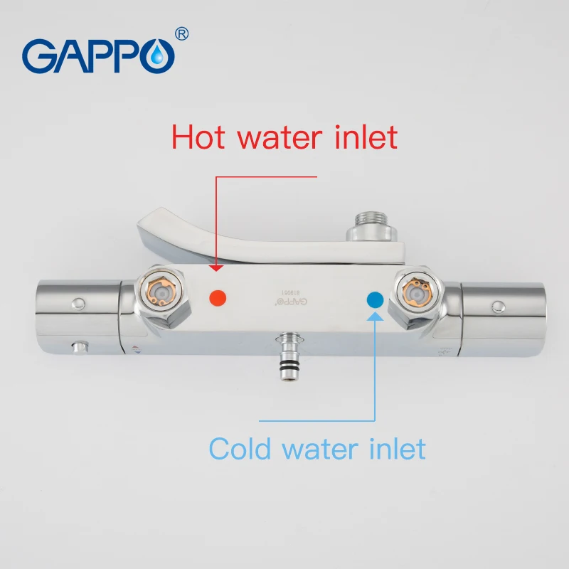 Billig GAPPO dusche Wasserhahn thermostat bad wasserhahn thermostat mischer wand montiert regen dusche set mischbatterie dusche system