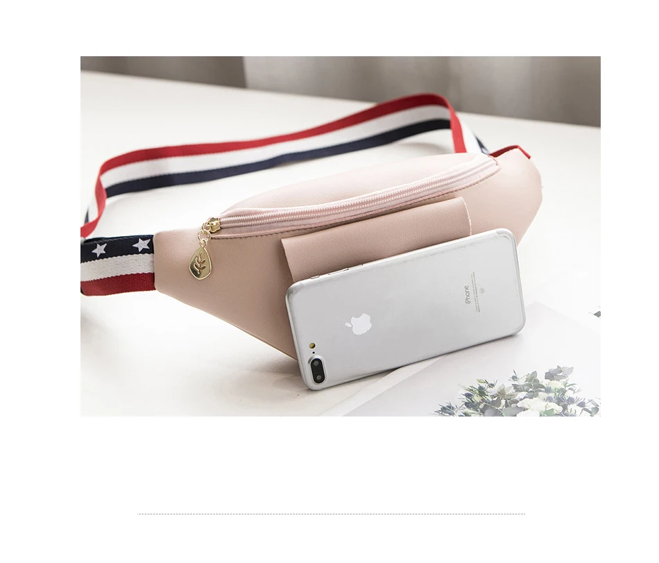 AIREEBAY Новая летняя кожаная женская поясная сумка, модный розовый простой стиль, поясная сумка, Женская Повседневная сумка для покупок, чехол для телефона