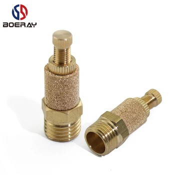 

Boerray 1/8" 1/4" 3/8" 1/2" Magnet Solenoid Pneumatic Brass Exhaust Muffler Pneumatic air brass Silencers Filter Reducer