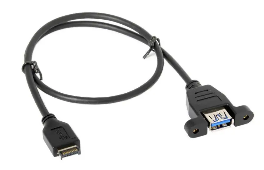 

LBSC USB 3.1 Front Panel Header to USB 3.0 Type-A Female Extension Cable 50cm Panel Mount Type