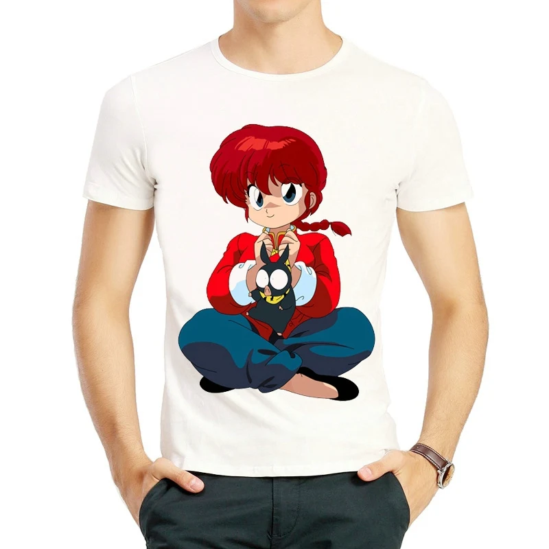 Футболка Ranma 1/2, Модная белая футболка с короткими рукавами и рисунком аниме «Ранма», Футболки унисекс, Saotome Genma, футболка