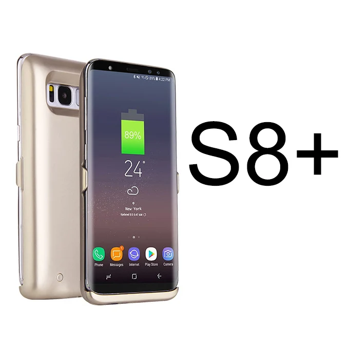 Чехол для зарядного устройства для samsung S8 S8 plus s8+ резервный внешний аккумулятор для Galaxy S8 портативный внешний аккумулятор чехол для зарядного устройства - Цвет: gold for s8 plus