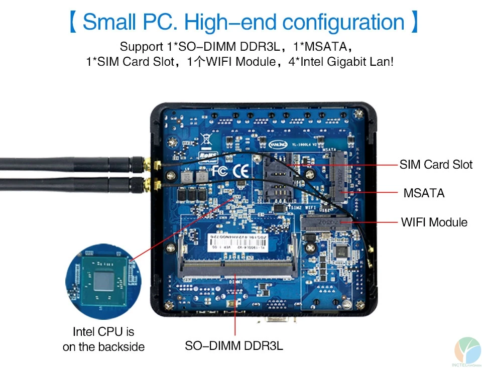 4* Intel гигабитный Lan порт четырехъядерный J1900 мини-ПК брандмауэр сервер ПК Поддержка 3g/4G причастником I1