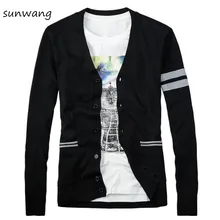 Осенние модные повседневные мужские свитера тонкий кардиган мужской вязаный мужской свитер Мужская брендовая одежда кардиганы masculino