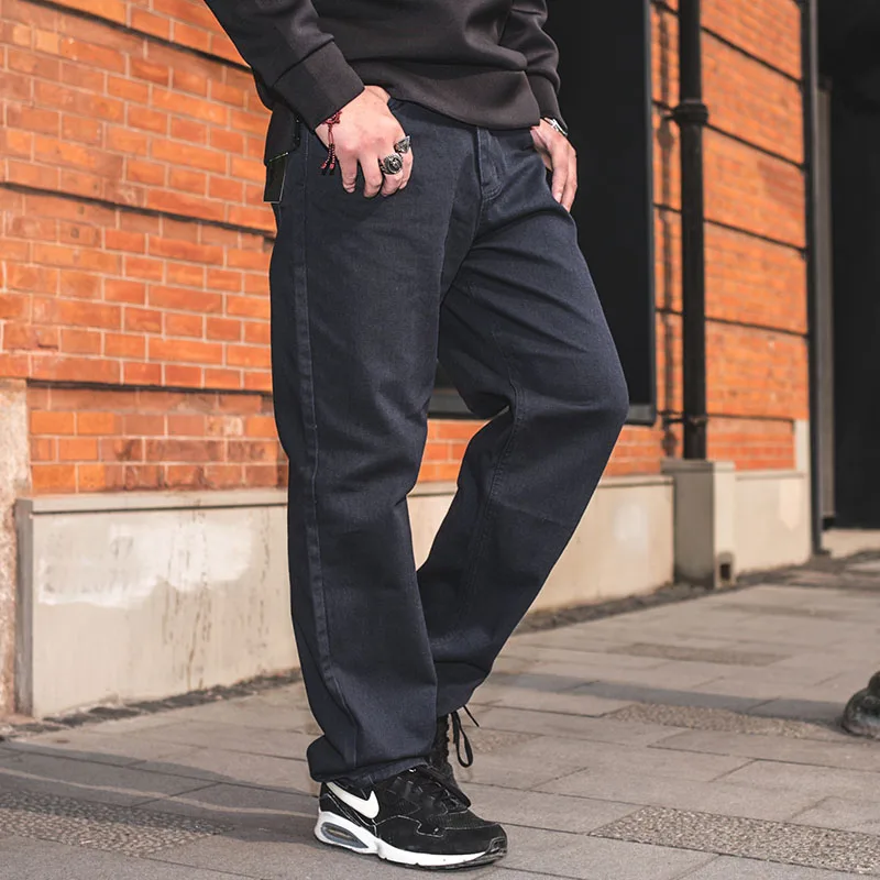 Stile giapponese Pantaloni di Grandi Dimensioni Pantaloni Palazzo Blu Scuro  Nero Mens sciolti Direttamente JeansTeen Ragazzi Jeans Homme 36 38 40 42 44  46|jeans homme|jeans stylestyle jeans - AliExpress