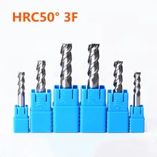 Aluminum milling cutter HRC50 3 slot 4mm 6mm 8mm 10mm 12mm lengthened hard alloy tungsten steel end mill metal cutting machine