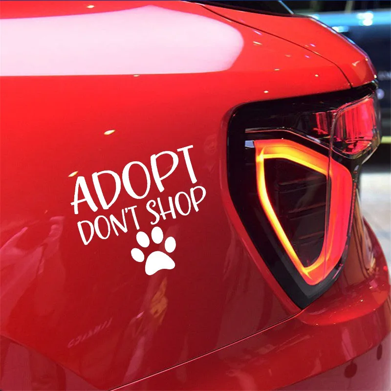 YJZT 14 7 см * 12 ADOPT Don SHOP Rescue Dog Pet Love Paw Print Puppy виниловая Автомобильная наклейка Stiker