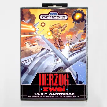 

16 bit Sega MD game Cartridge with Retail box - Herzog zwei game cart for Megadrive for Genesis system
