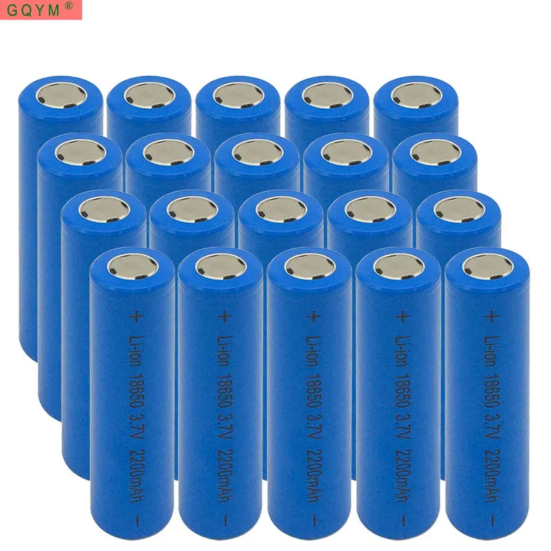 

High Quality Icr18650 Lithium Blue 2200mah 3.7 V Li-ion Rechargeable Flat Top Batteries