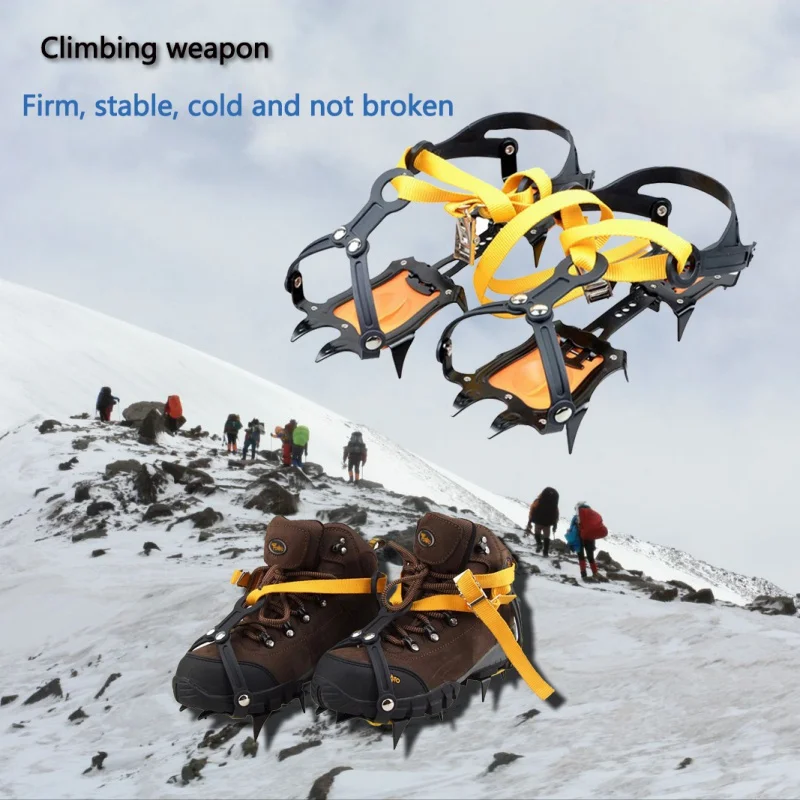 1 пара 10-point Crampons Professional шипы для льда Снежная доска марганцевая сталь накладка против скольжения на льду Лыжный Спорт Восхождение