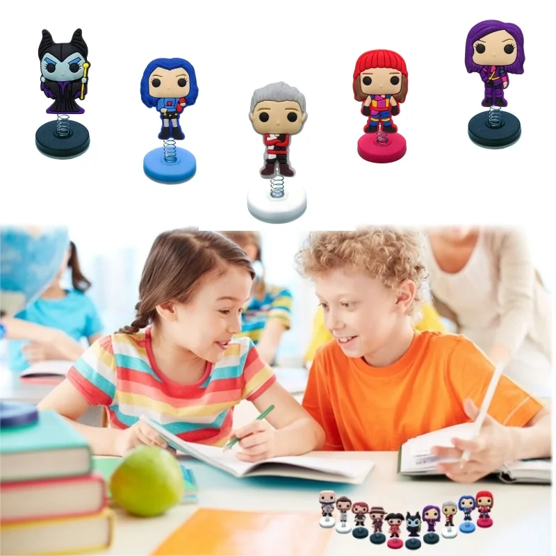 

1pcs Decendents Cartoon Figures Red Blue Mini PVC Standing Dolls Home Ornaments Car Toys Decor Kid Gift Party Favors