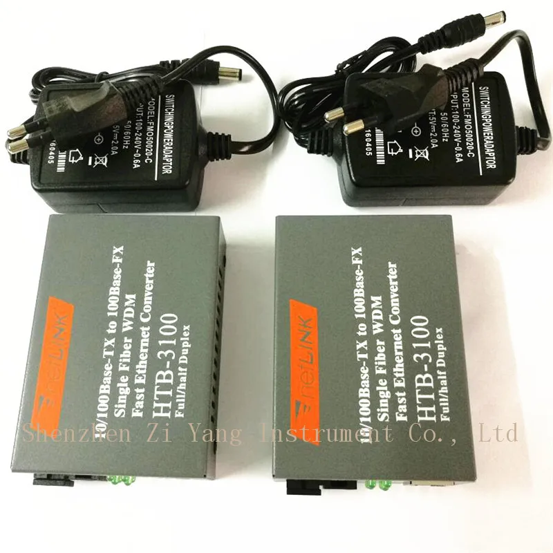 Ceny Htb 3100ab konwerter światłowodowy Transceiver światłowodowy pojedynczy konwerter światłowodowy 25km SC 10 100M jednomodowy pojedynczy światłowód 1 para