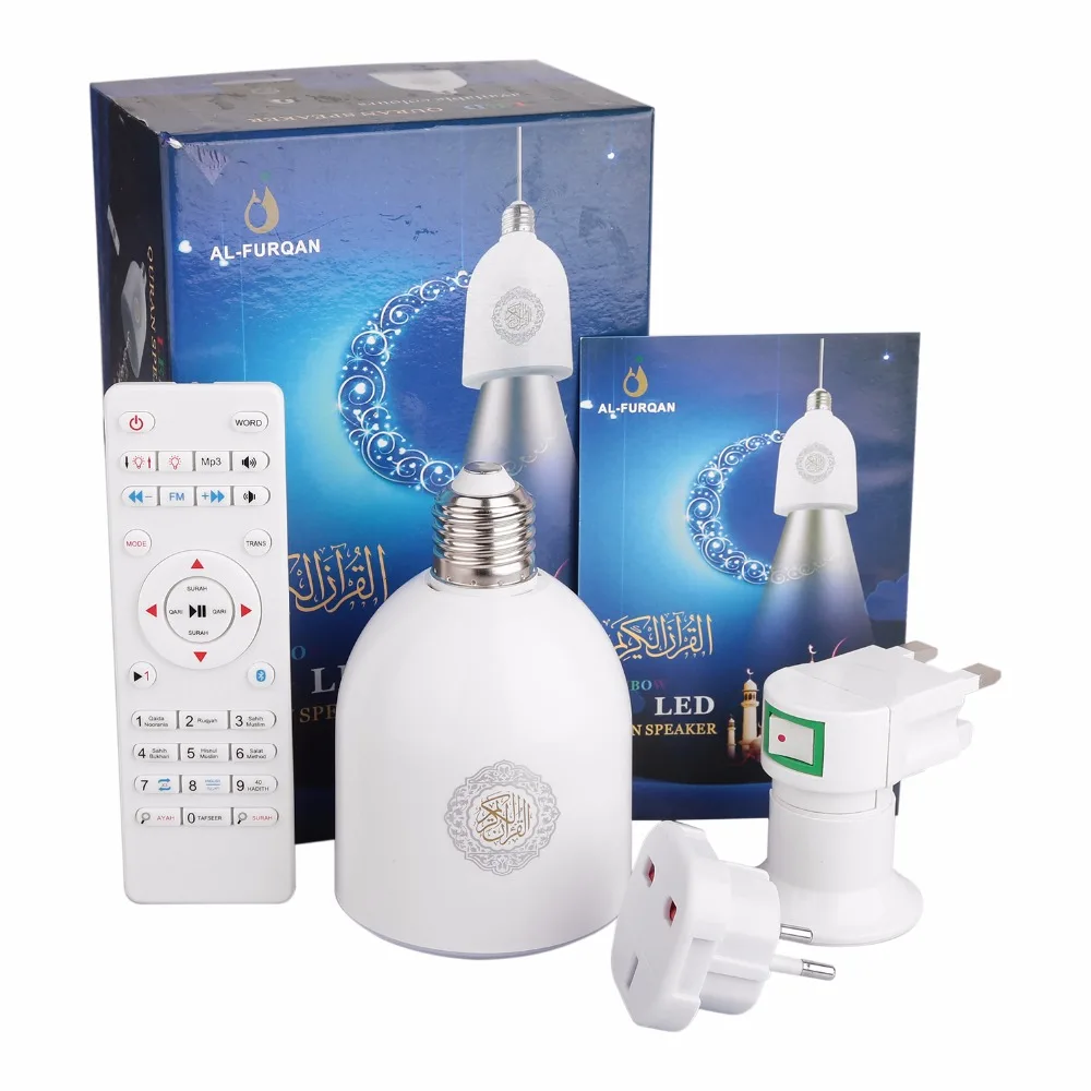 Саудовская Арабский № 1 наушников LED Коран лампа динамик 8 ГБ fm и bluetooth functionDigital Священный Коран спикер mp3 плеер