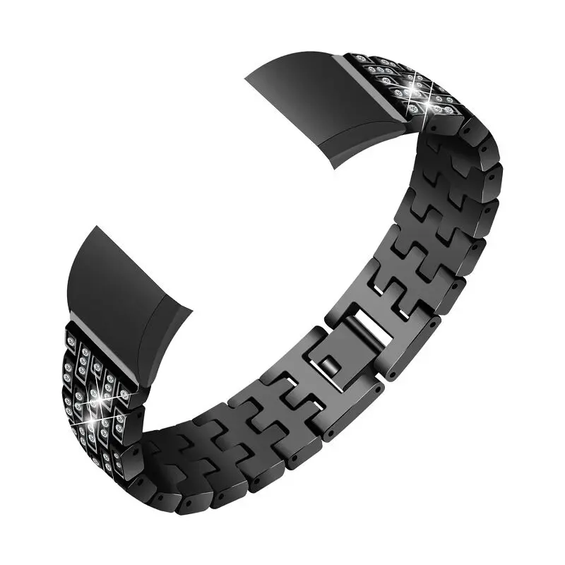 Popular Stainless Steel Watchband For Fitbit Charge 2 Watch Band Metal Links Wrist Strap Replaced Luxury Bracelet Strap