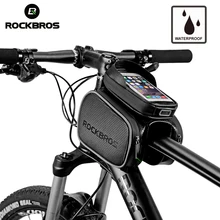 ROCKBROS Ciclismo Bicicleta Top Tubo Saco À Prova de Chuva MTB Bicicleta Quadro Frente Cabeça Celular Tela de Toque Saco de Pannier Acessórios Da Bicicleta