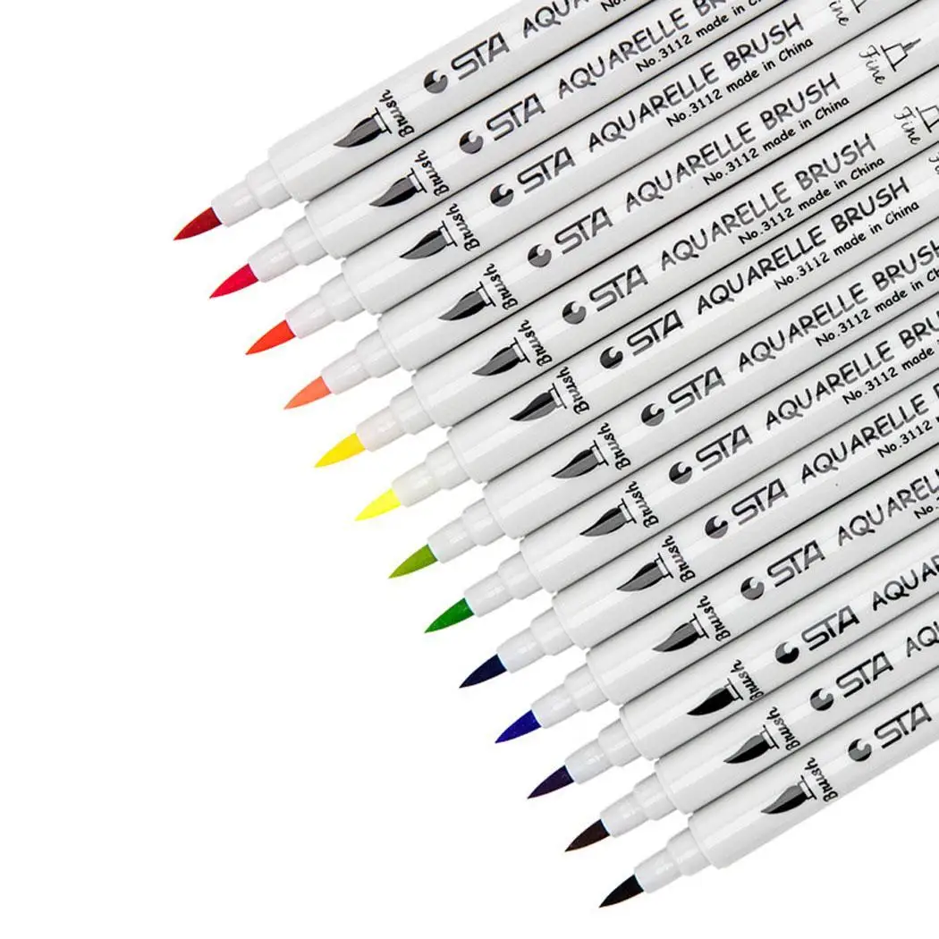 

1Pcs Art Sketch Letter Pattern Double Broad and Fine. Painting 17cm/6.7inch Head Marker Pens 1cm/0.39inch