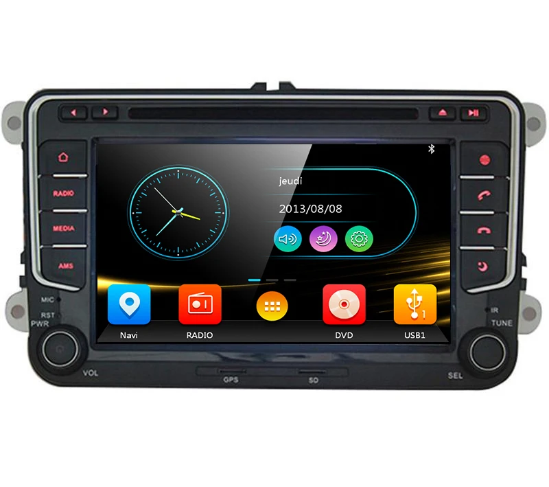 Excellent 7" in-dash Car DVD player with GPS navigation,audio Radio stereo,USB/SD BT/TV Canbus,car multimedia headunit for VW universa 1
