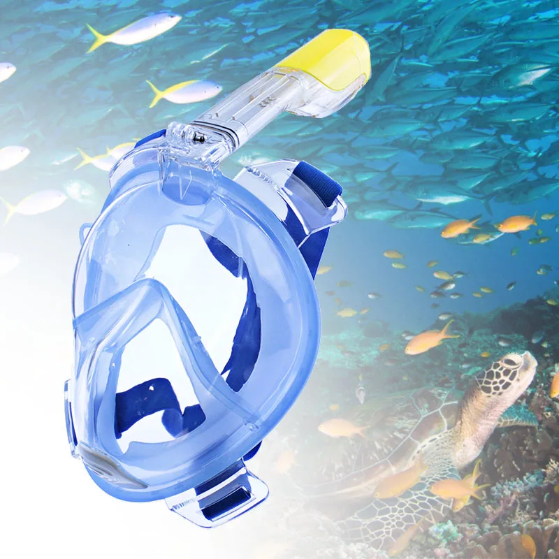Diving Masks Anti fog Top Dry Snorkeling Mask Adults Kids Full Face