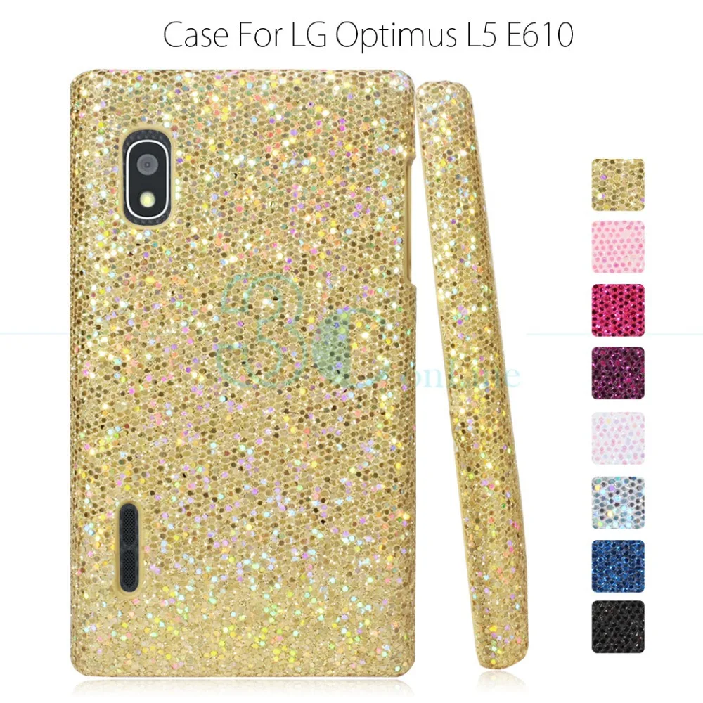 

for LG Optimus L5 E610 E612 E615 Case Luxury Bling Bling Protective Plastic Case Bag Shell Housing Cover Anti-fingerprint Skin