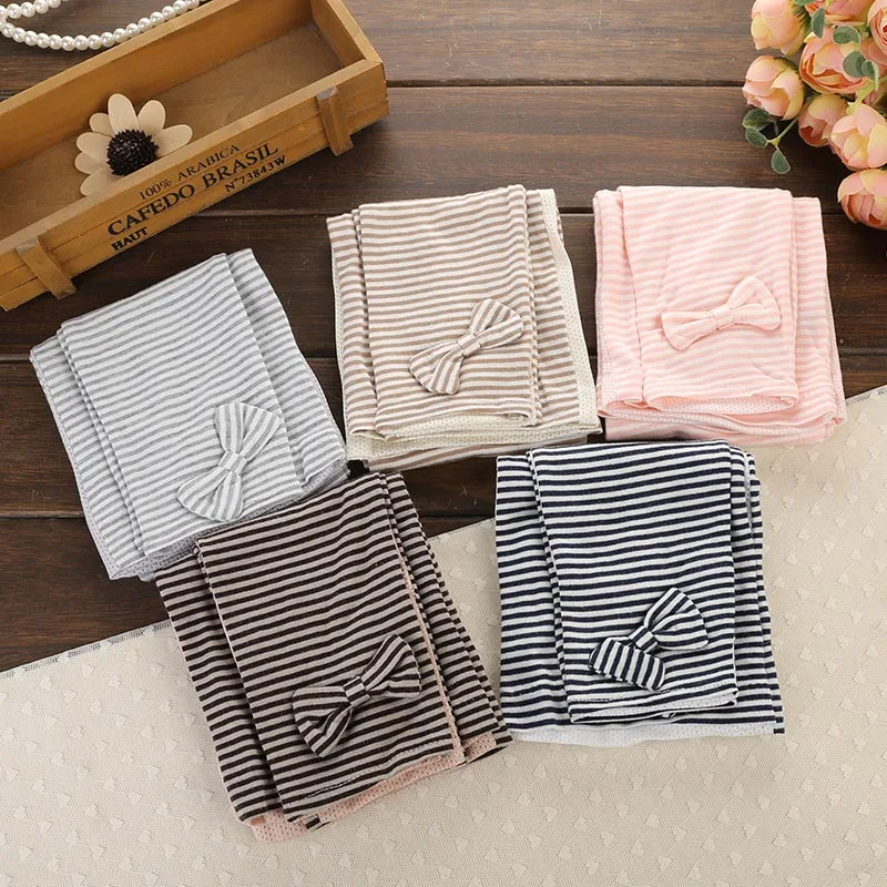 Winter Warm Long Gloves Women Striped Cotton Arm Sleeve Half Finger Sun Protection Mittens Hand Cuff Travel Driving Gloves (1)